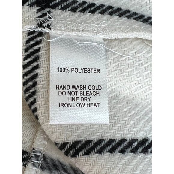 Lulu's Flannel Window Pane Plaid Mini Skirt‎ Women's Size XL Off White Black NWT - Picture 8 of 13